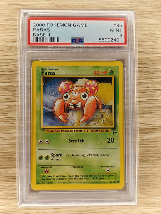 Pokemon 2000 Paras Common Base Set 2 85/130 PSA 9