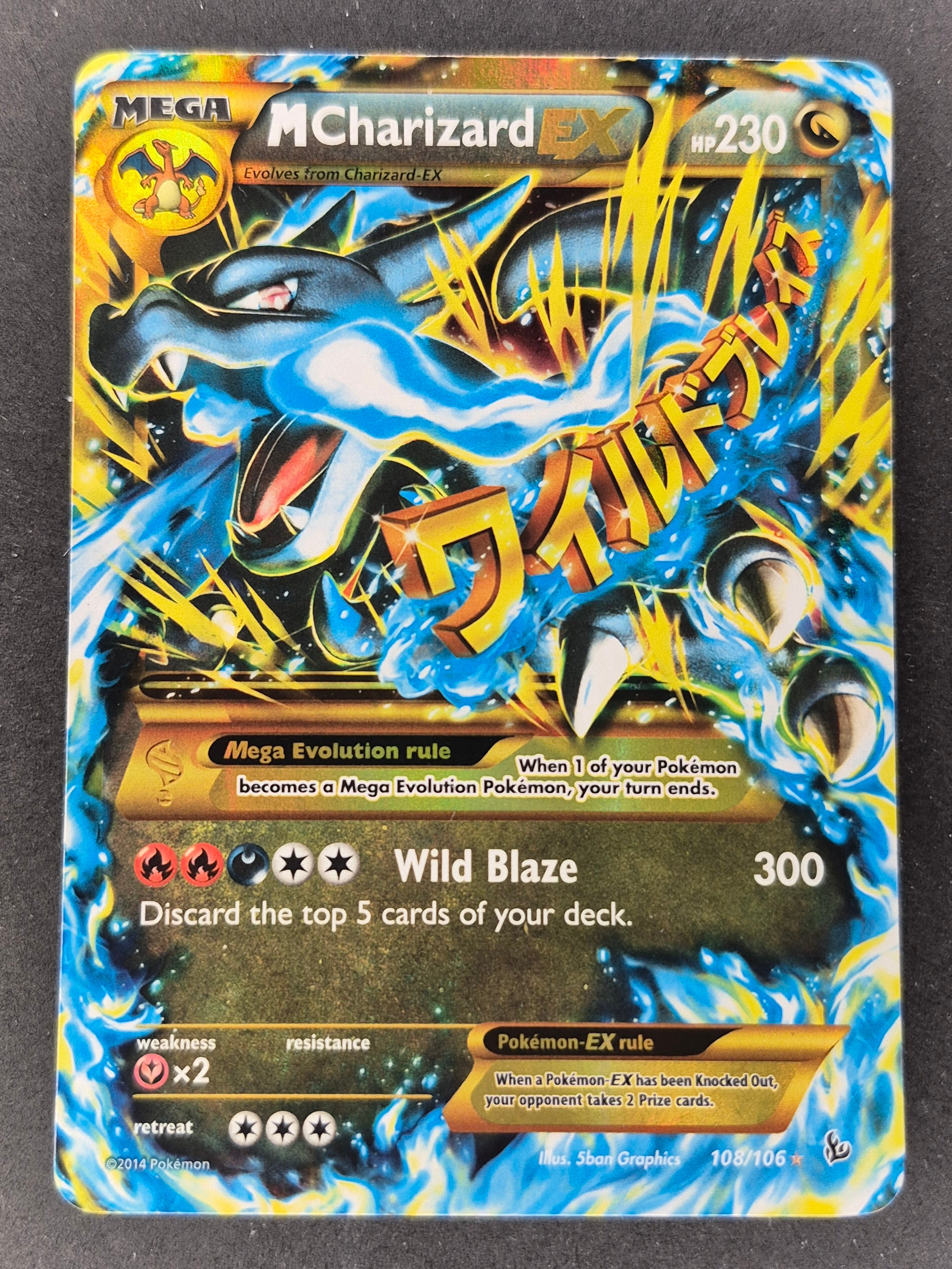 Mega Charizard EX 108/106 Secret Rare XY Flashfire set Holo Pokemon LP ...