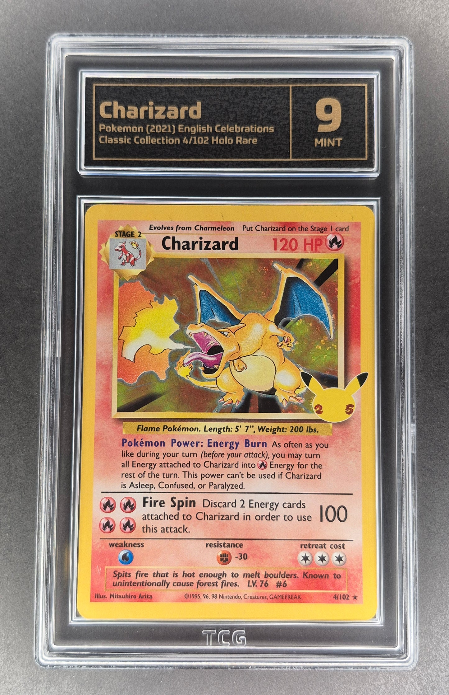 2021 Pokemon Celebrations Classic Charizard Holo 4/102 TCG 9