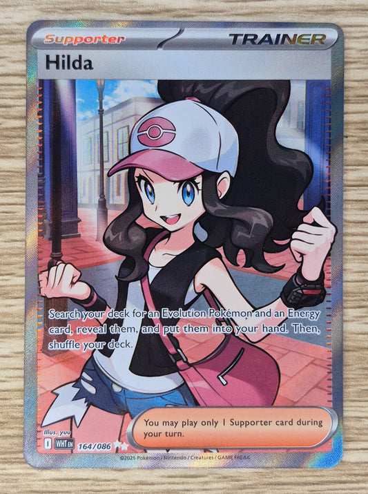 Hilda 164/086 Secret Rare White Flare Trainer Pokémon Card  English