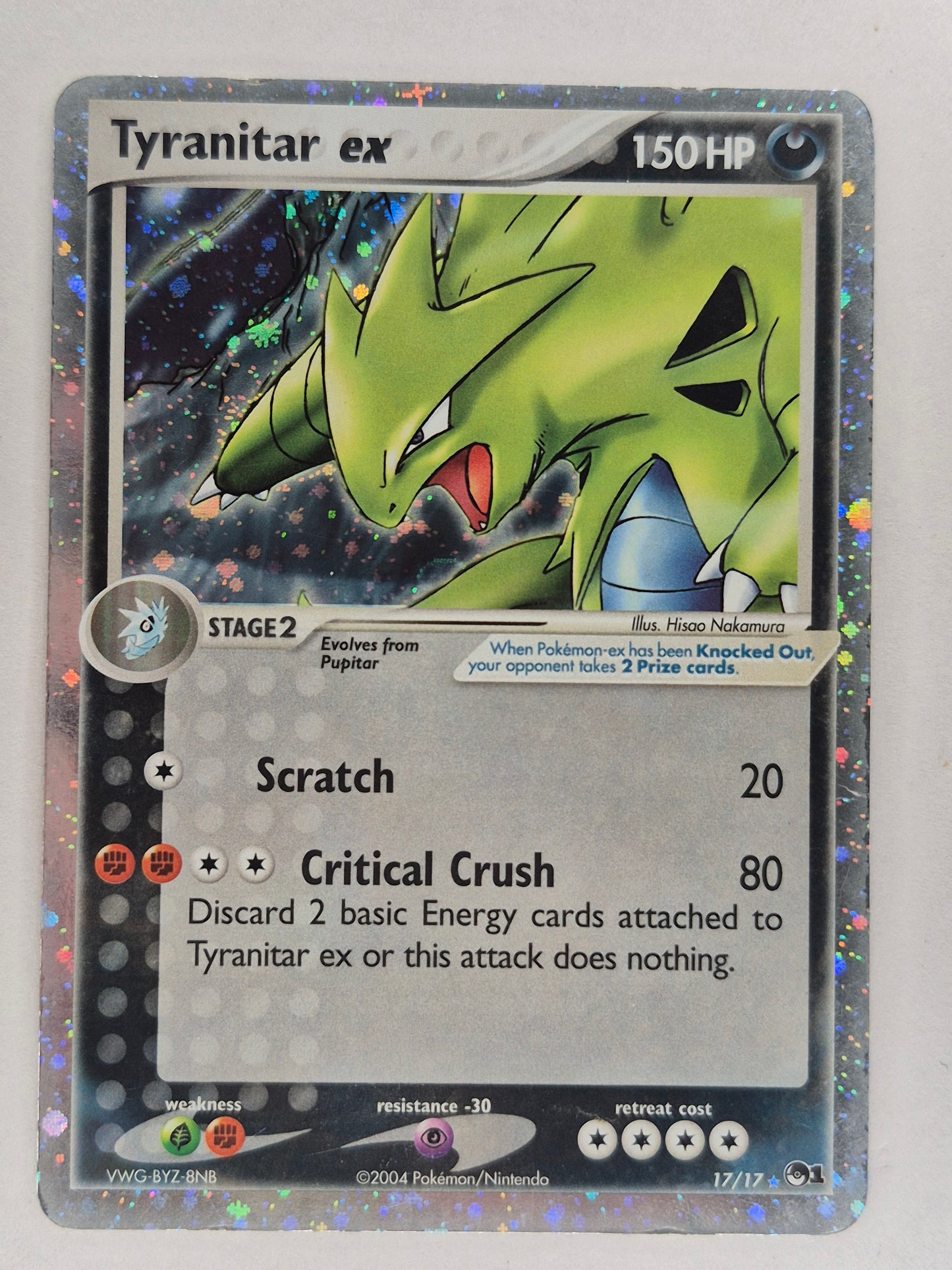 Tyranitar ex 17/17 Ultra Rare Holo POP Series 1 Pokémon TCG HP