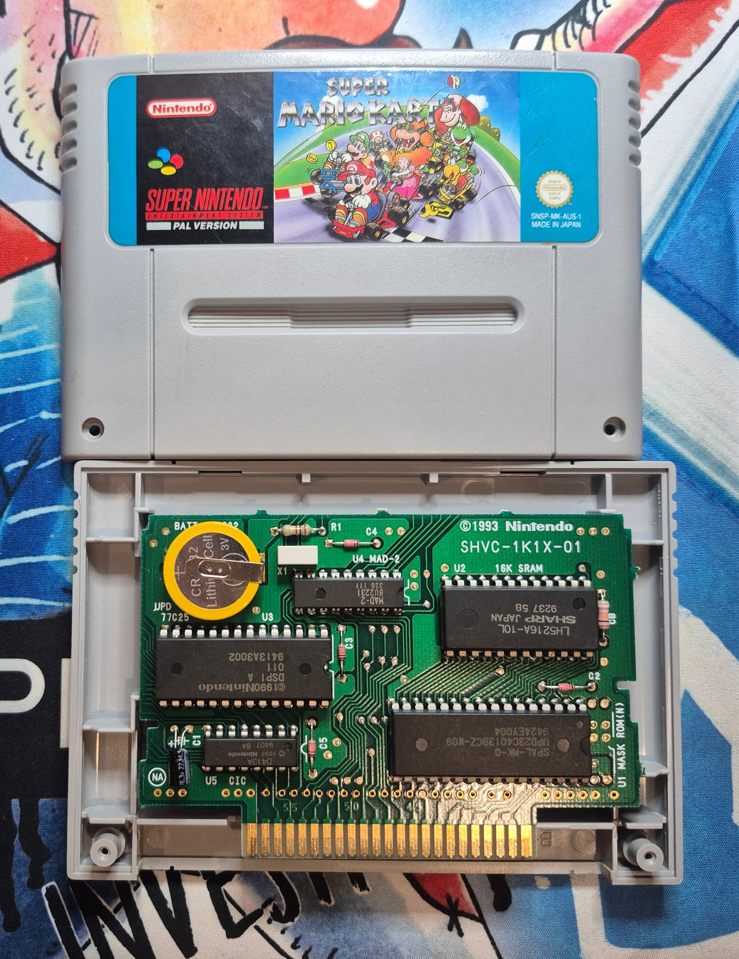 Super Mario Kart SNES Super Nintendo Entertainment System Cartridge PAL NEW Save Battery