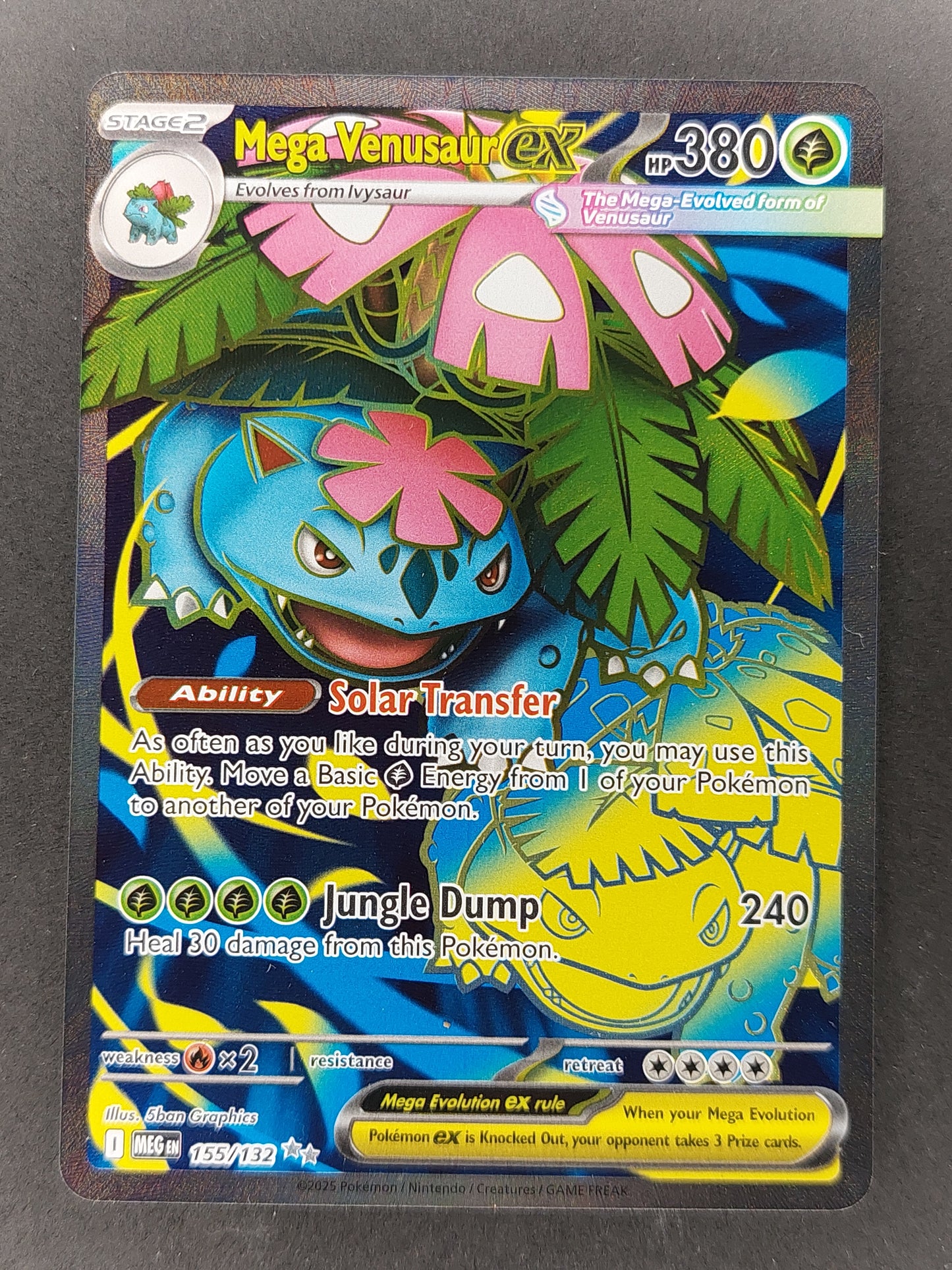 2025 Pokemon Mega Venusaur ex Ultra Rare Mega Evolutions 155/132