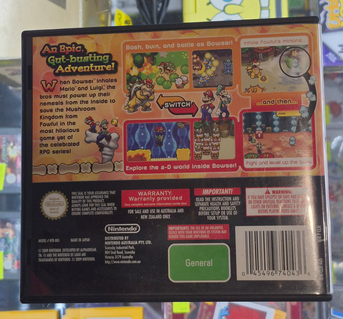 Mario and Luigi: Bowser's Inside Story - Nintendo DS Game - AUS PAL Complete Tested