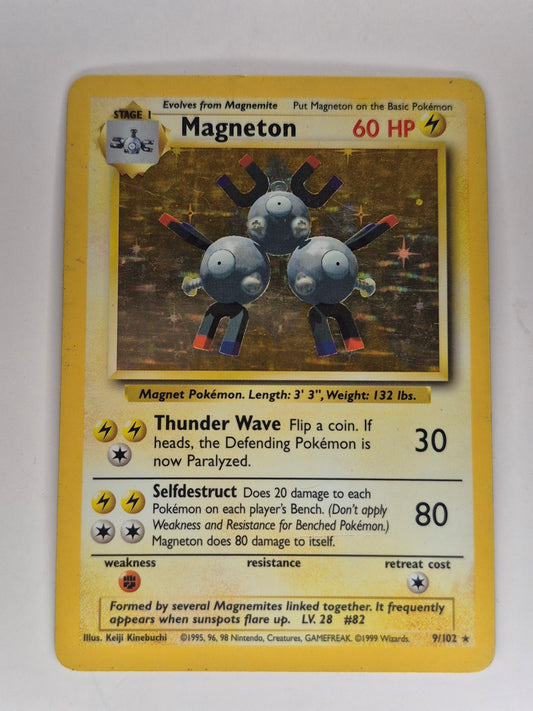 1999 Pokemon Base Set 9/102 Magneton Holo LP