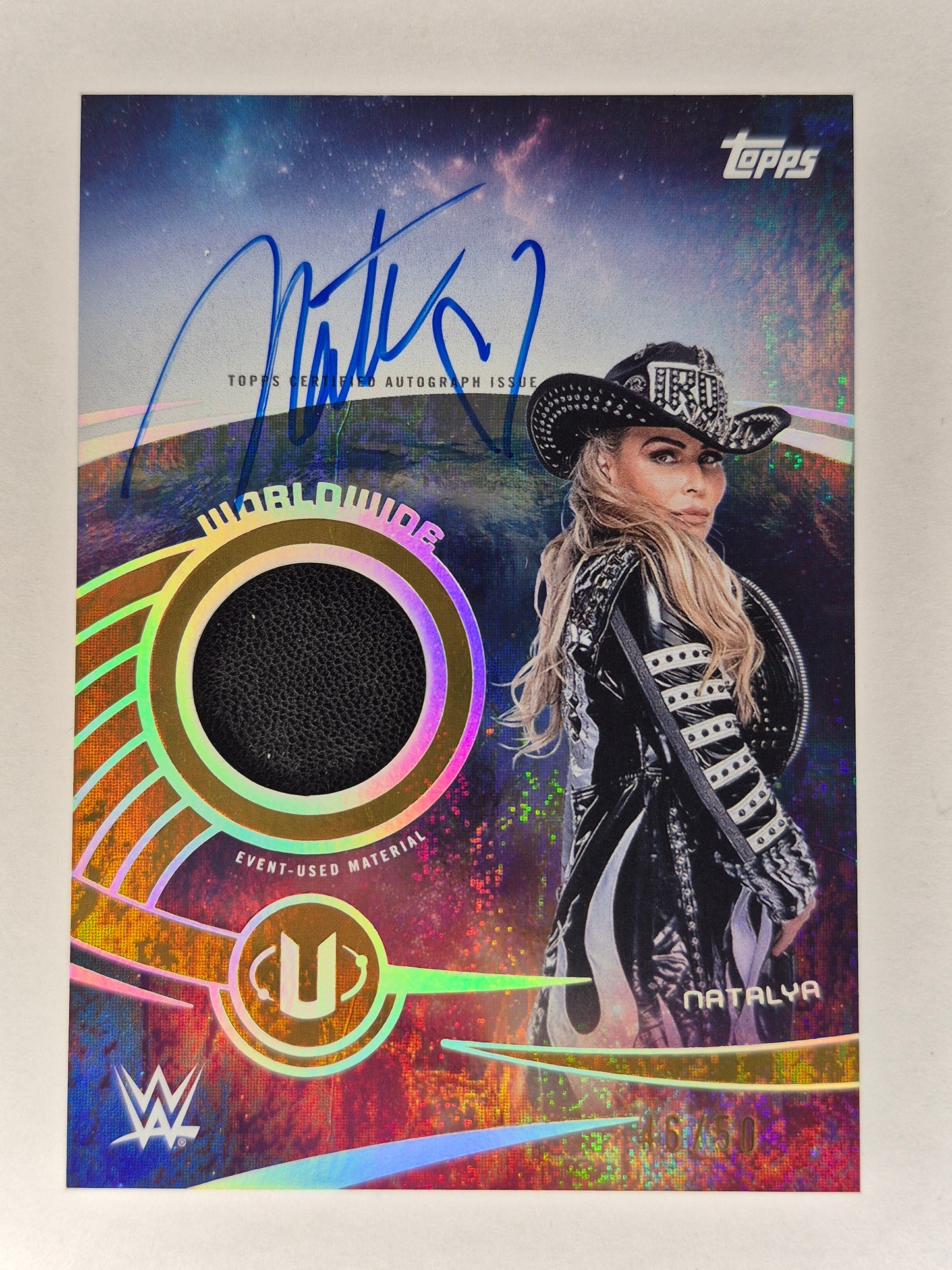 Topps 2025 WWE Universe Worldwide Relic Autographs Natalya RAW Auto Relic 46/50