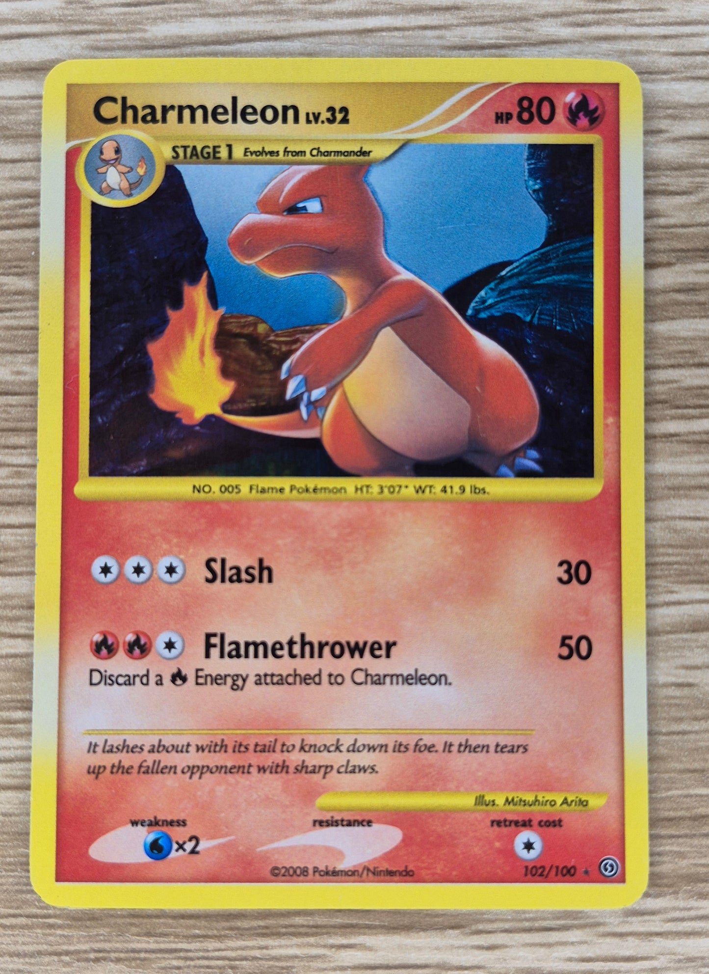 Charmeleon Holo SR D&P Stormfront Set 102/100 Pokemon Card
