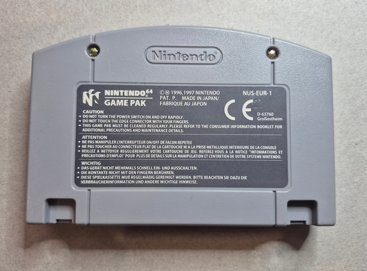 Nintendo N64 Game Cartridge "1080 Snow boarding" VGC New Save Battery
