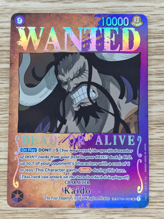 Kaido ST04 003 WANTED Alt Art OP 03 One Piece Card Game English NM-M