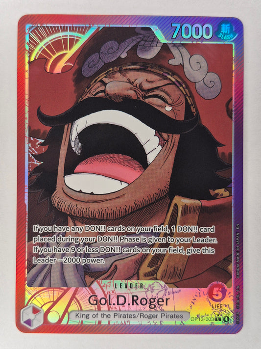 One Piece CCG Gol.D.Roger OP13-003 Leader Alt Art NM English