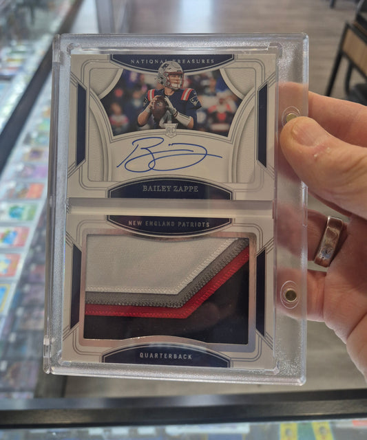 2022 Panini National Treasures Football Bailey Zappe Jumbo Prime Signatures 37/99