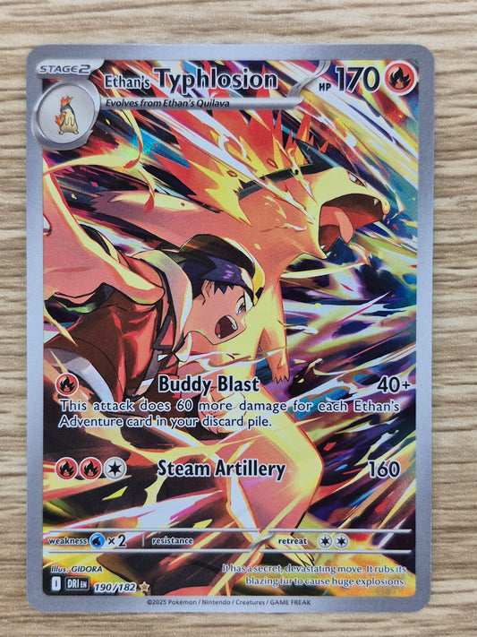 POKEMON ETHANS TYPHLOSION 190/182 IR ILLUSTRATION RARE DESTINED RIVALS
