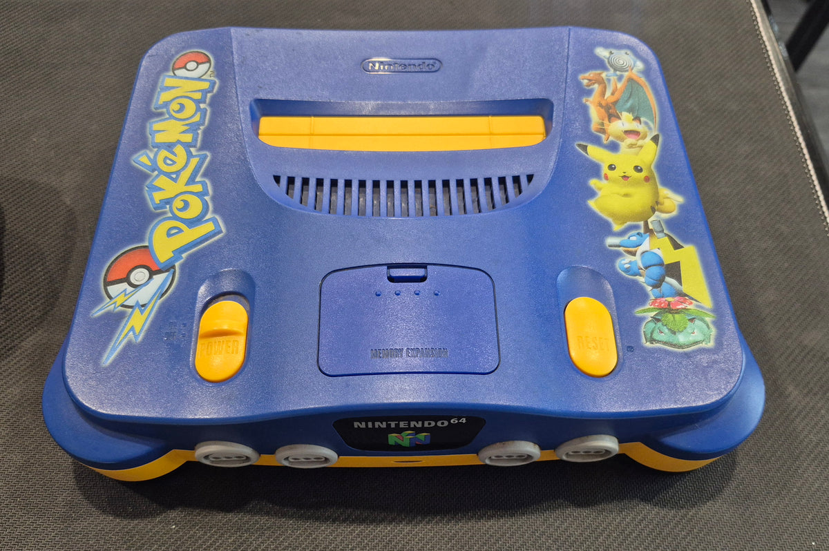 Nintendo N64 Pokemon Pokemaniac Limited Edition Console w Controller Tested