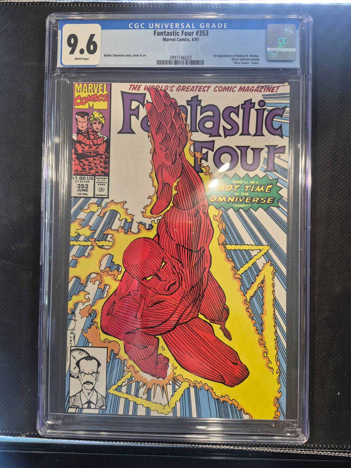 FANTASTIC FOUR #353 CGC 9.6 WHITE PAGES   1ST APP MOBIUS 1991