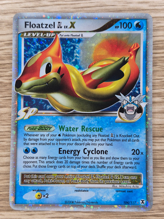 Floatzel LV. X 104/111 Holo Ultra Rare Rising Rivals LP 2009