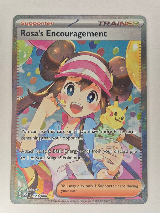 Rosa’s Encouragement 123/088 Special Illustration Rare Pokemon TCG Perfect Order NM