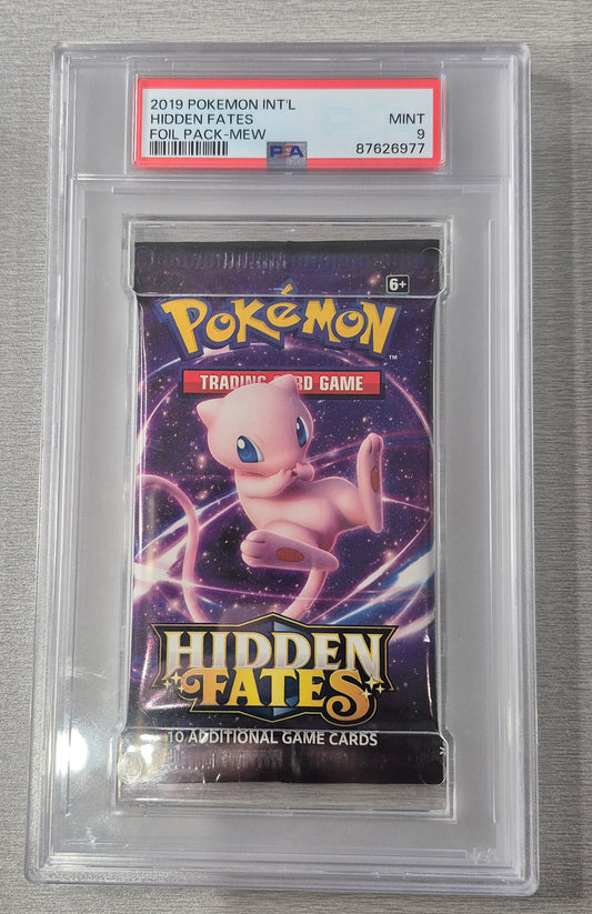2019 Pokémon Hidden Fates MEW  Booster Pack PSA 9 Mint