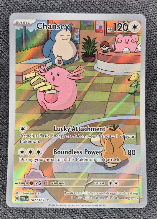 Pokemon TCG - Twilight Masquerade - Chansey 187/167 Illustration Rare LP