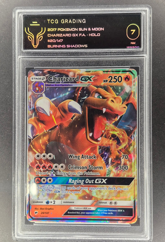 2017 Pokemon S&M Burning Shadows 20/147 Charizard GX TCG 7