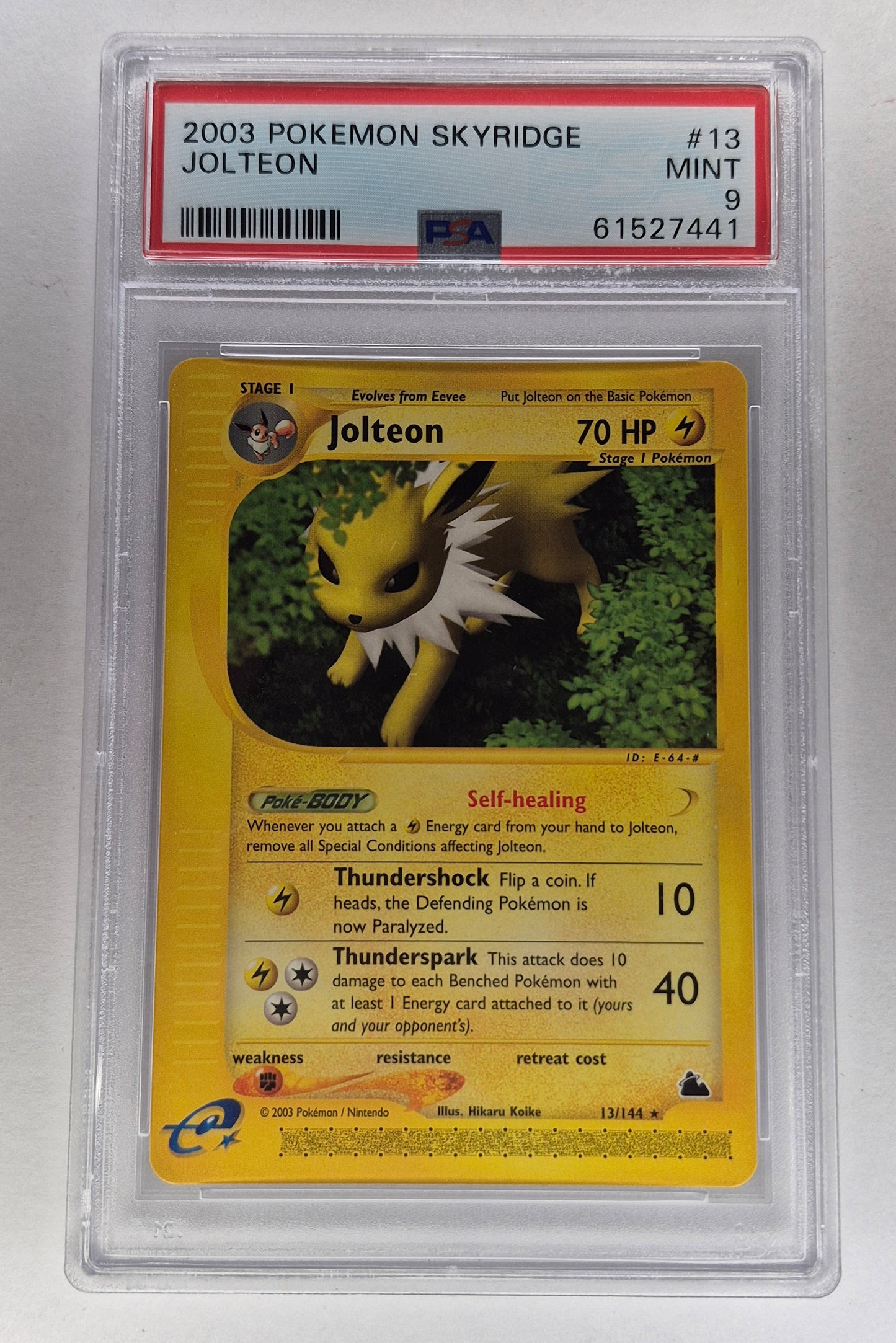 2003 Pokémon Skyridge 13/144 Jolteon Non Holo PSA 9 Mint