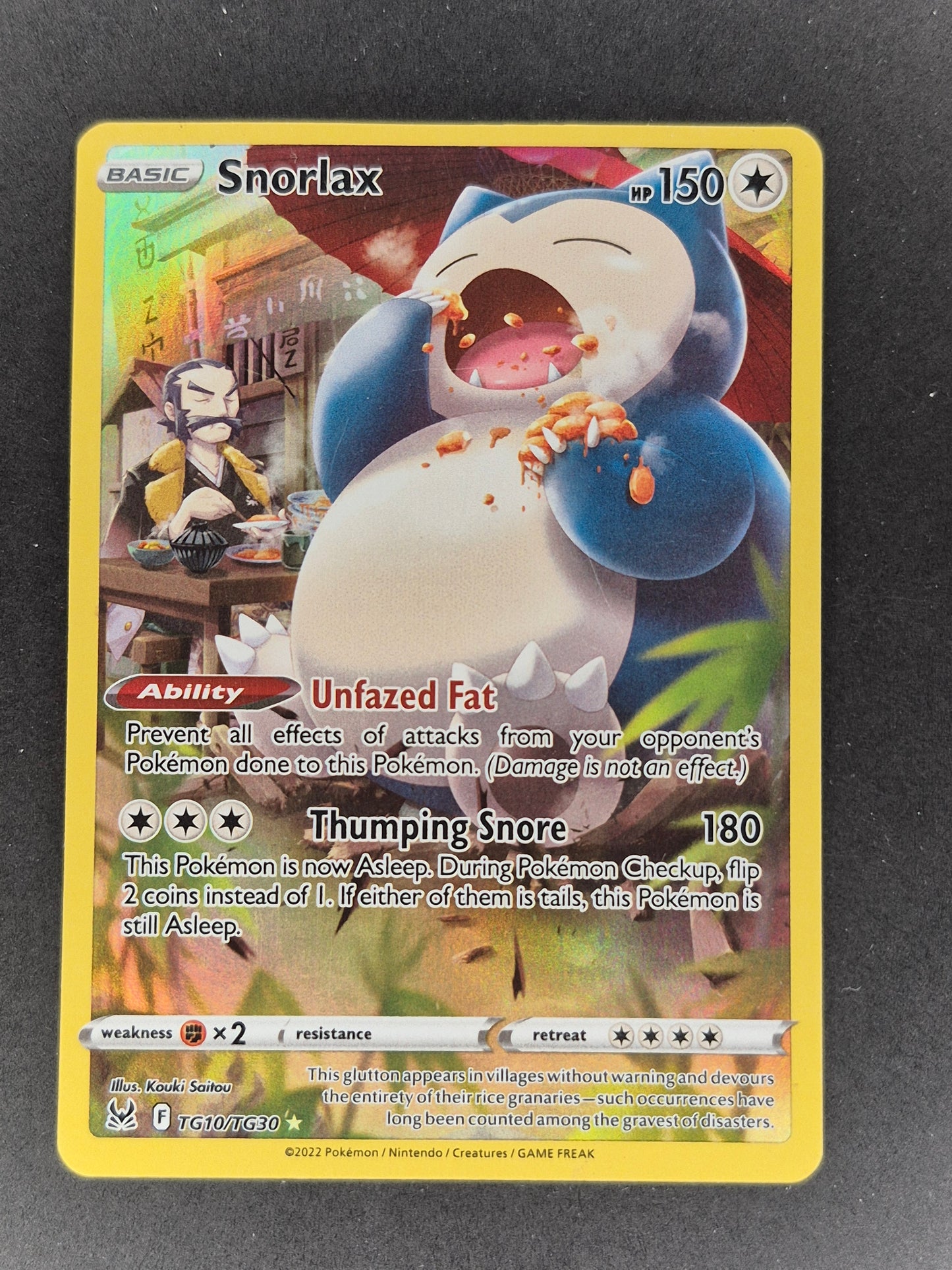 Snorlax TG10/TG30 - Pokemon TCG Lost Origin Trainer Gallery 2022 Holo - OC - LP