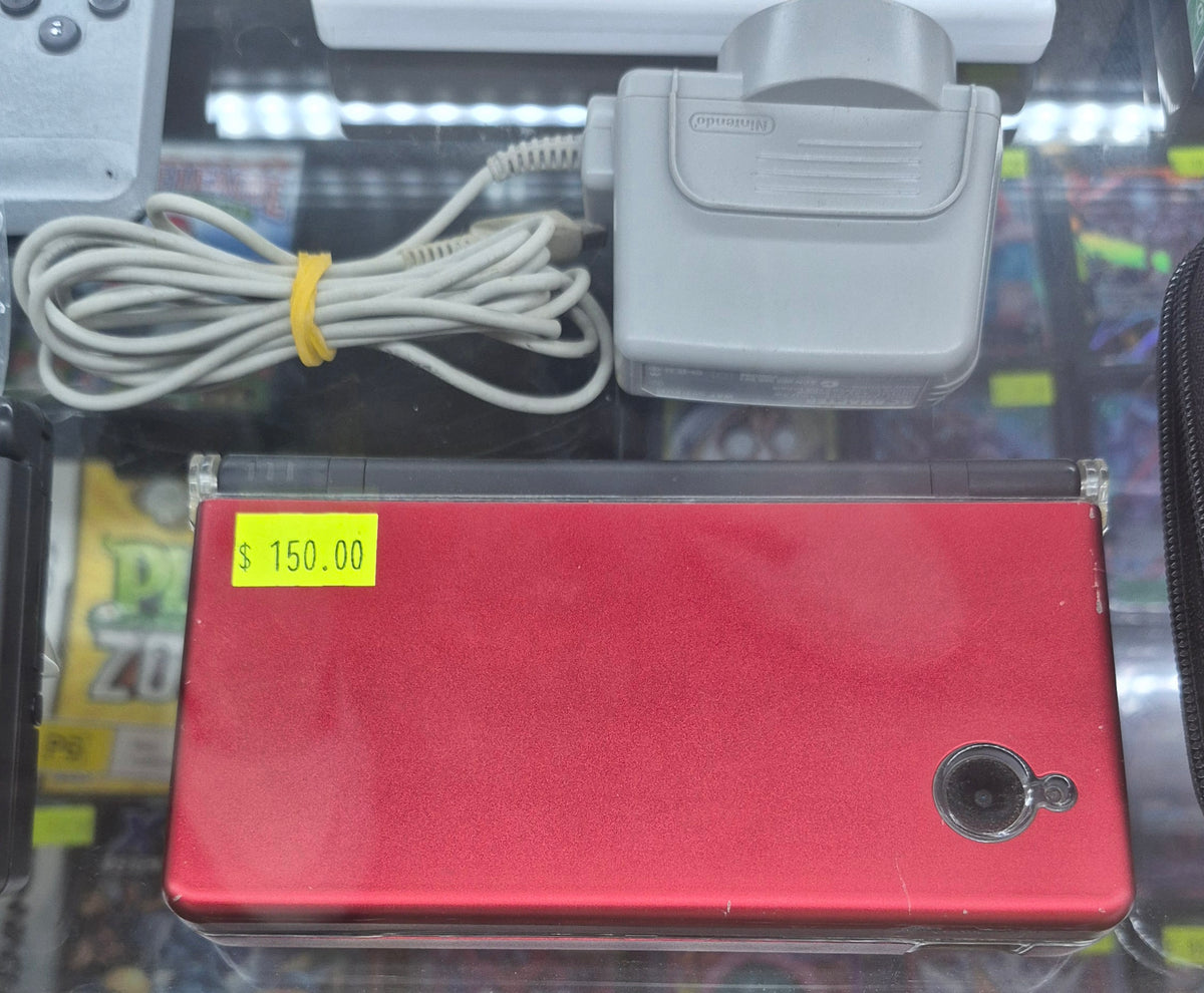 Nintendo DSI Black Console VGC in Red Alloy Case & Original Charger