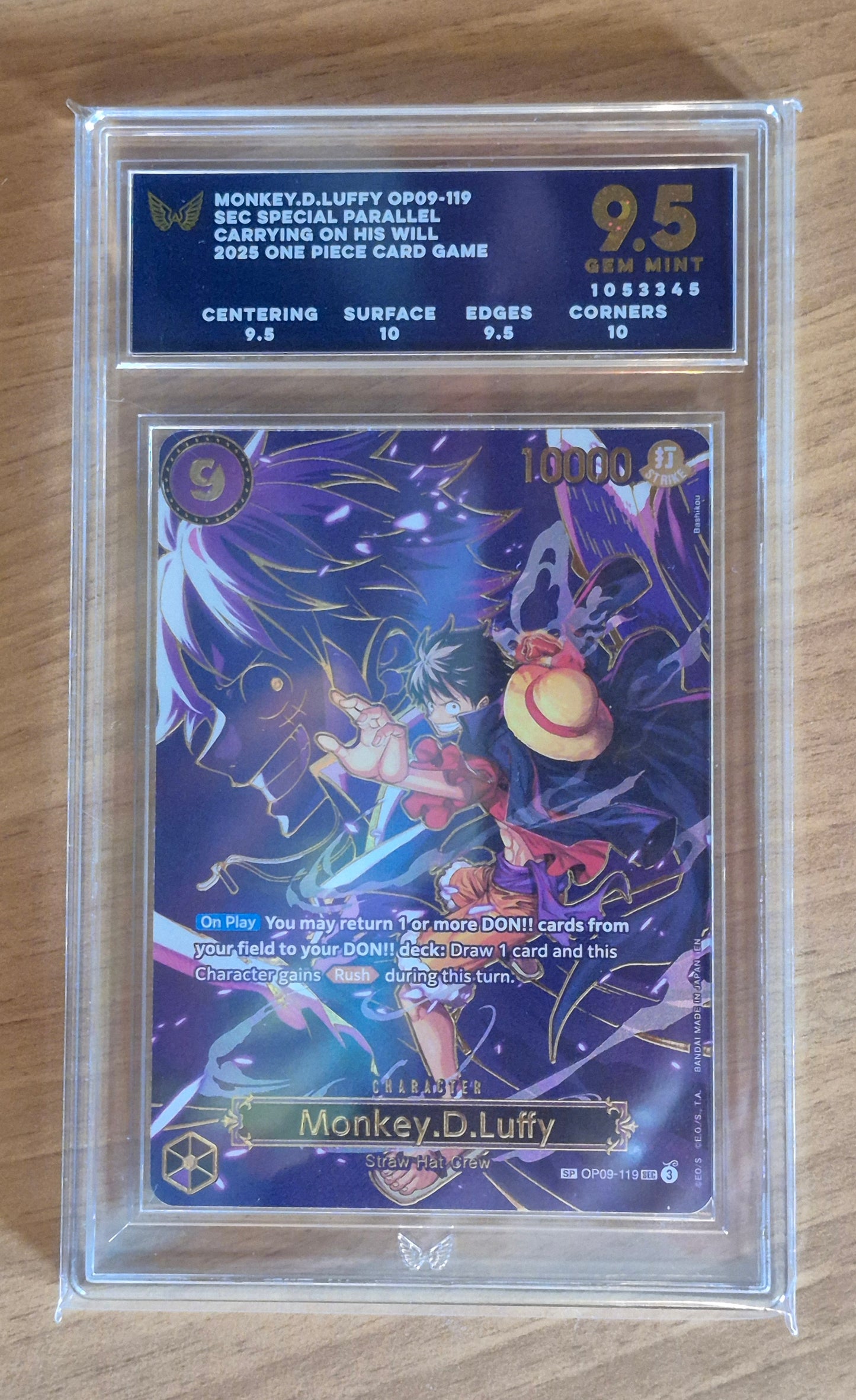 Monkey D Luffy SP OP09-119  [OP13] Carrying on His Will One Piece Eng ARK 9.5
