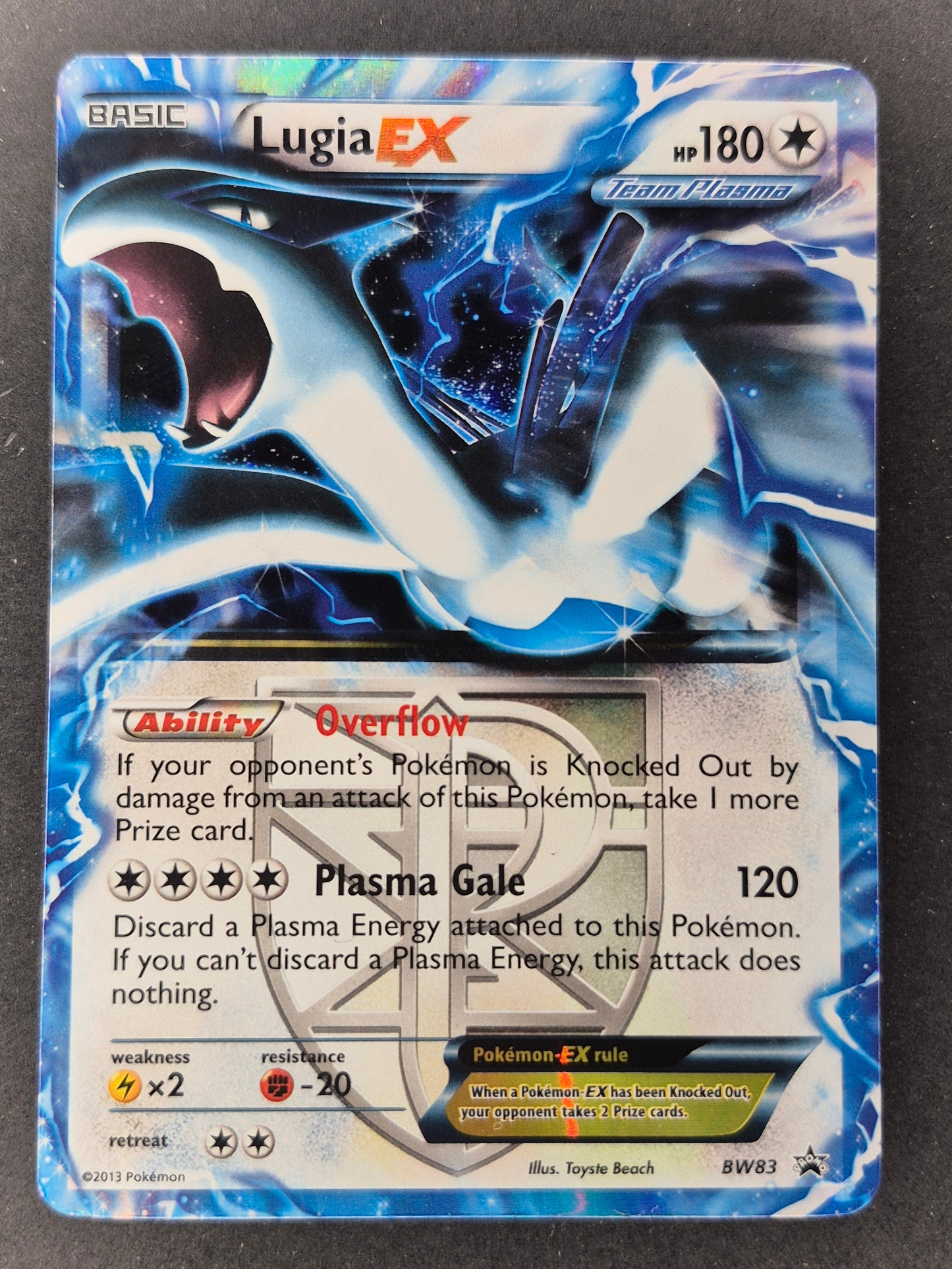 Lugia EX BW83 - Black Star Promo - 2013 Pokemon Card LP