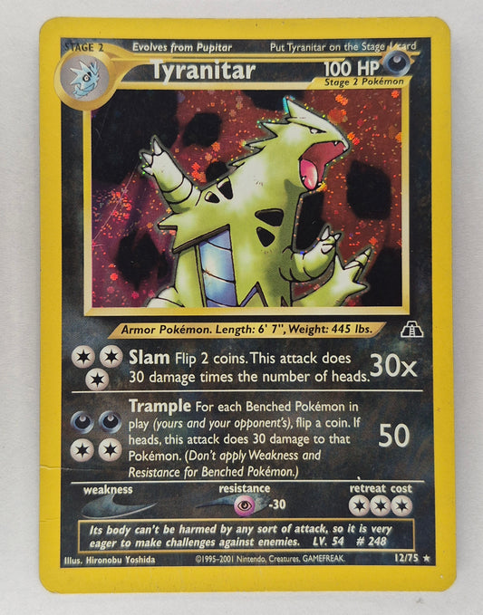 Pokémon Neo Discovery  Tyranitar Holo #12  Ultra Rare 💎 LP/DMG