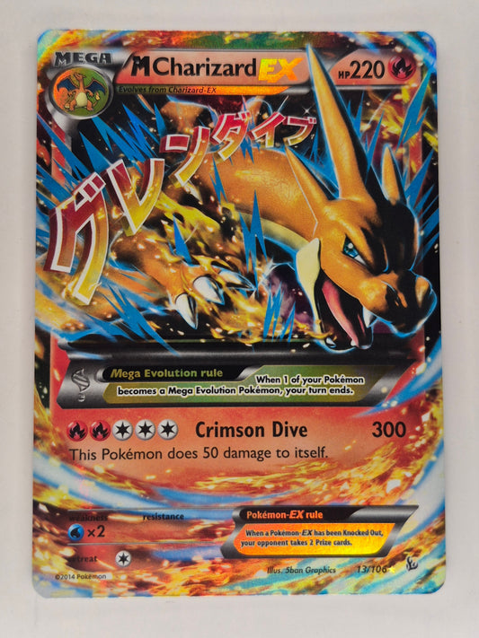 Pokemon card (XY Flashfire) - M Charizard EX 13/106 Secret Rare Holo LP