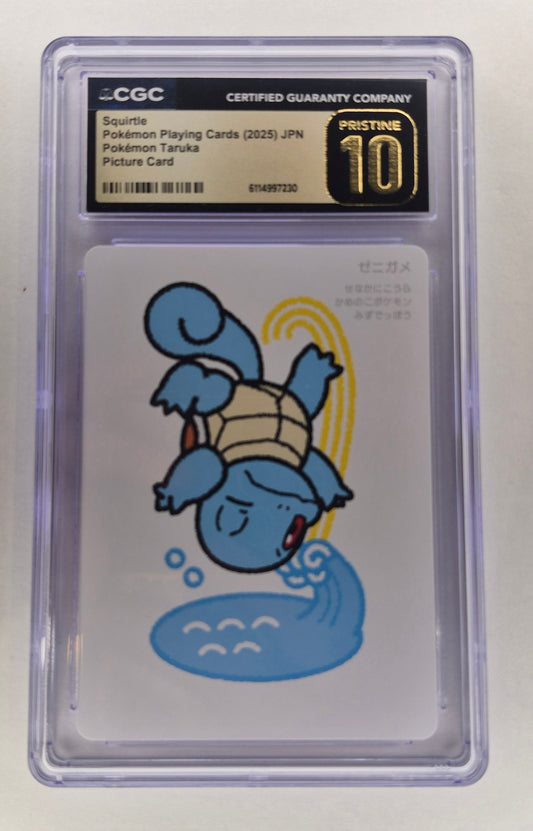 CGC 10 Pristine Squirtle Pokémon Playing Cards(2025) Pokémon Taruka Effect Card