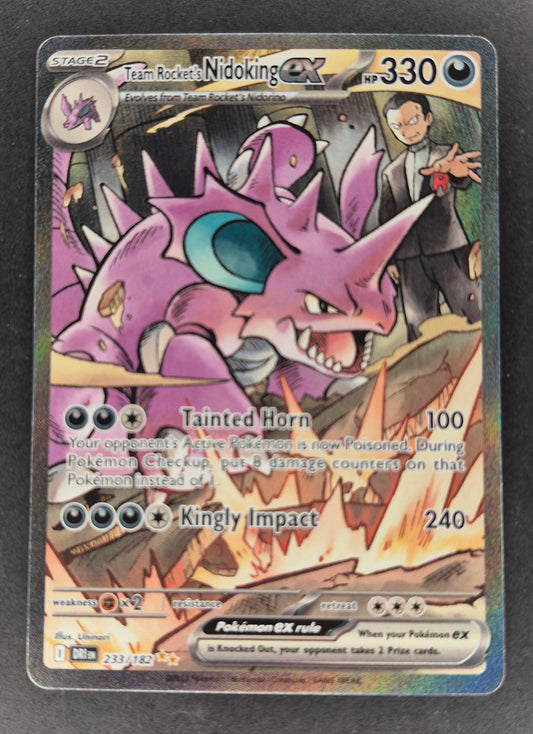 Team Rocket's Nidoking ex 2025 Pokemon Destined Rivals DRI 233/182 Special SIR LP