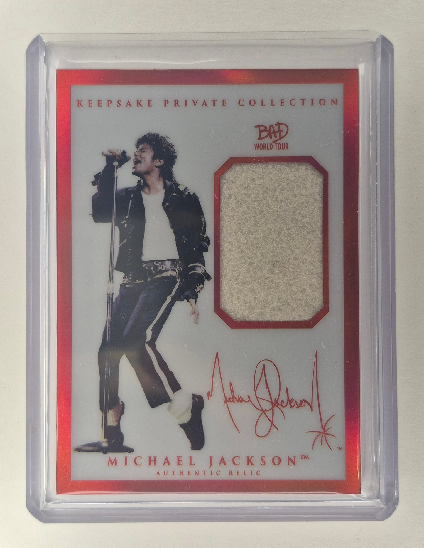 Keepsake Michael Jackson BAD World Tour Private Collection Hat Relic 60/87 NM