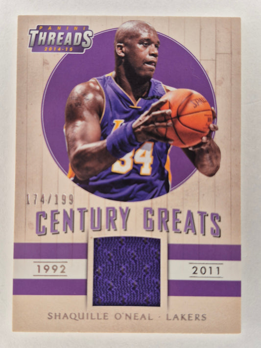 2014 Threads Shaquille O'Neal #PATCH 174/199 Game Worn Jersey - Panini Threads