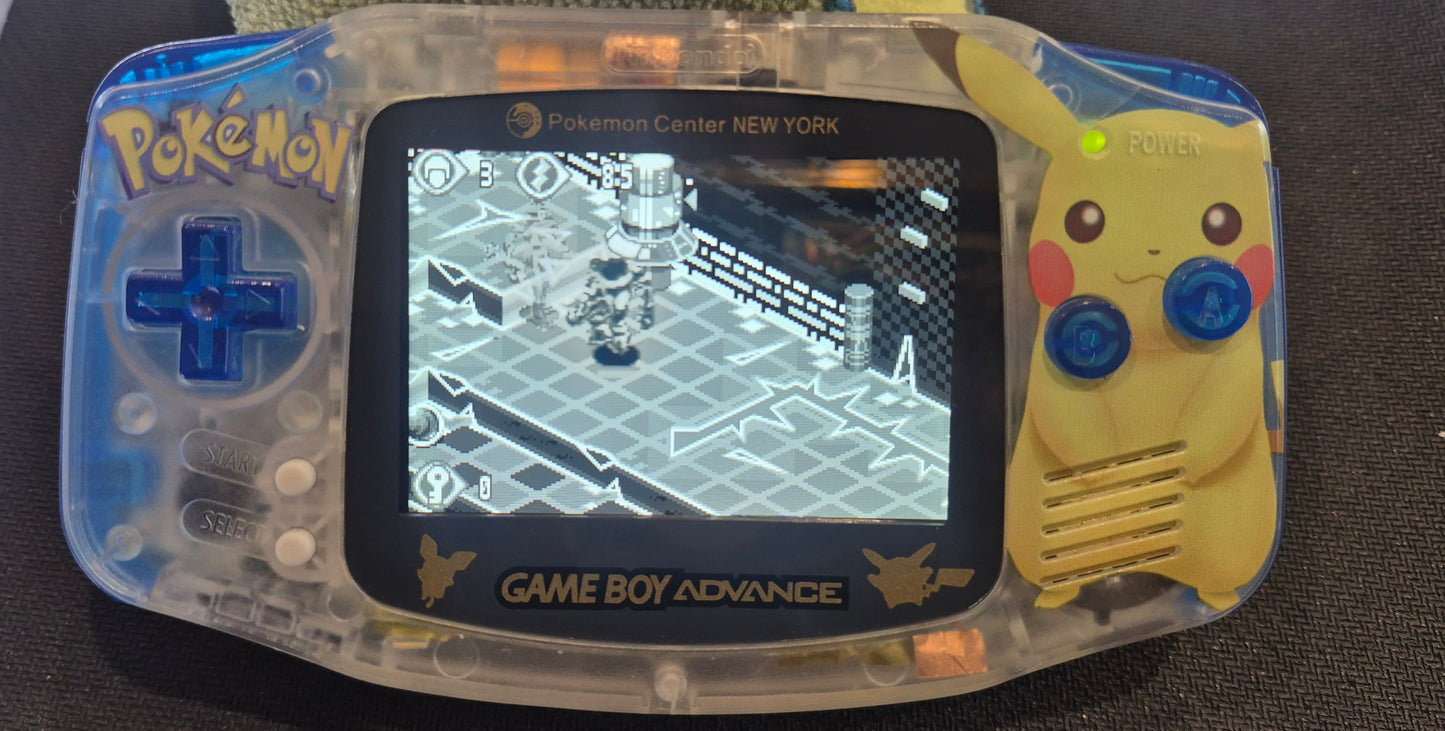 Nintendo Gameboy Advance AGB-001 Brand new Shell and backlit screen (Pokémon Pikachu)