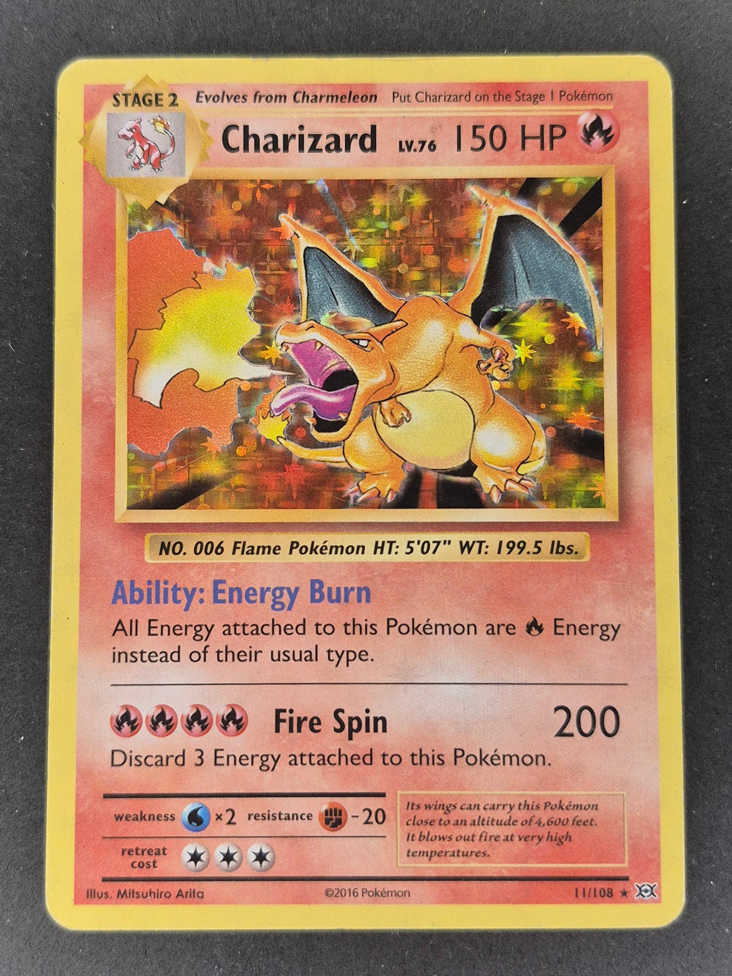 2016 Pokemon Evolutions 11/108 Charizard Holo HP