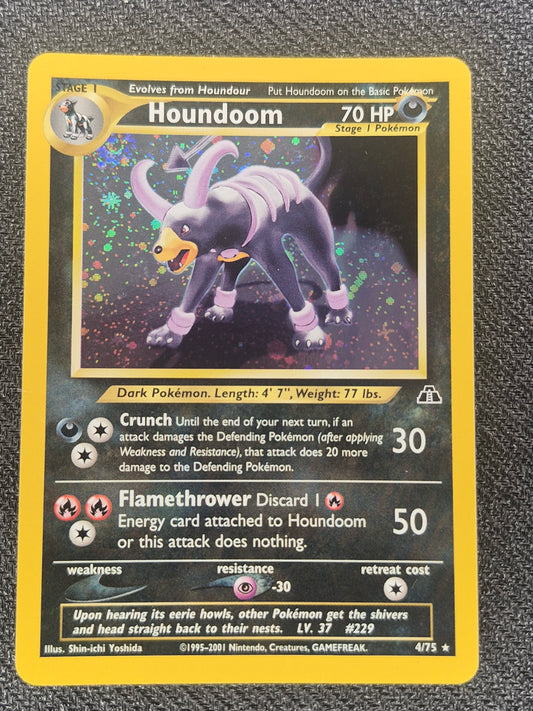 Pokemon TCG · Houndoom 4/75 · Holo Rare · Neo Discovery (2000) LP