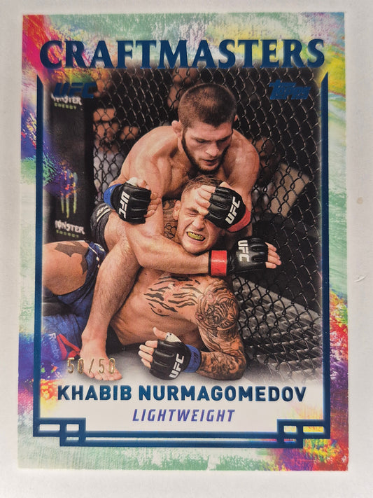 2024 Topps UFC KNOCKOUT CRM-12 Khabib Nurmagomedov Blue Craftmaster 50/50 NM