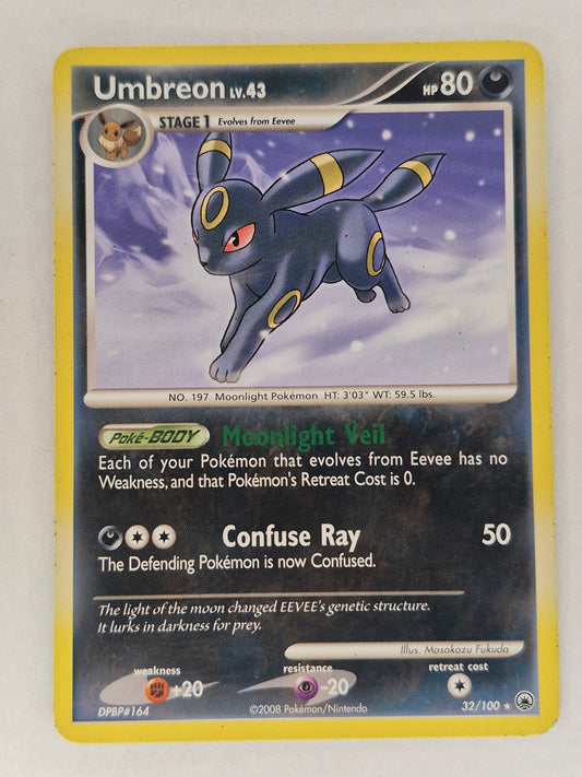 2008 Pokemon Diamond & Pearl Majestic Dawn Umbreon Non Holo #32/100 LP