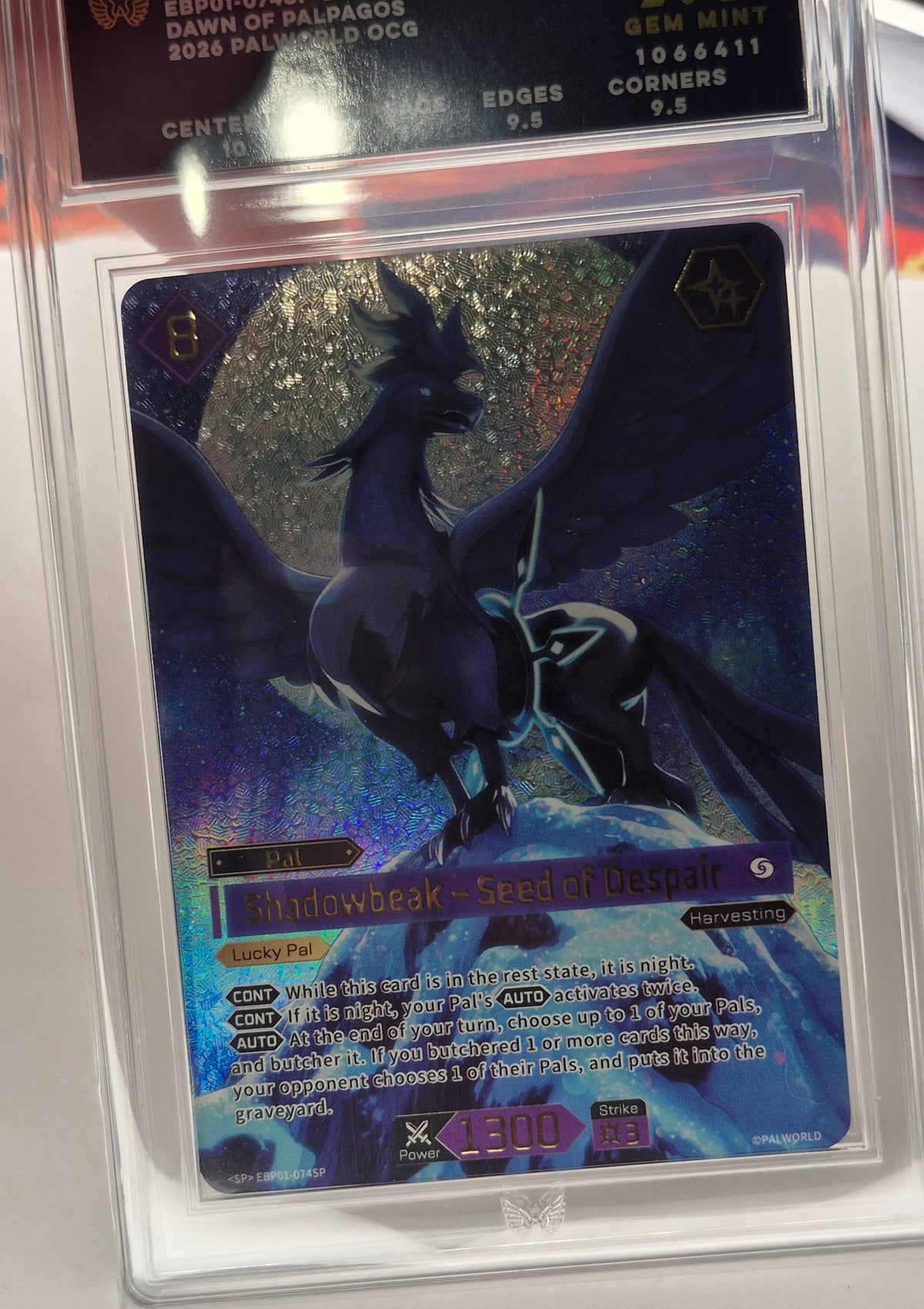 Palworld Shadowbeak Seed of Despair EBP01-074SP Foil SP ARK 9.5