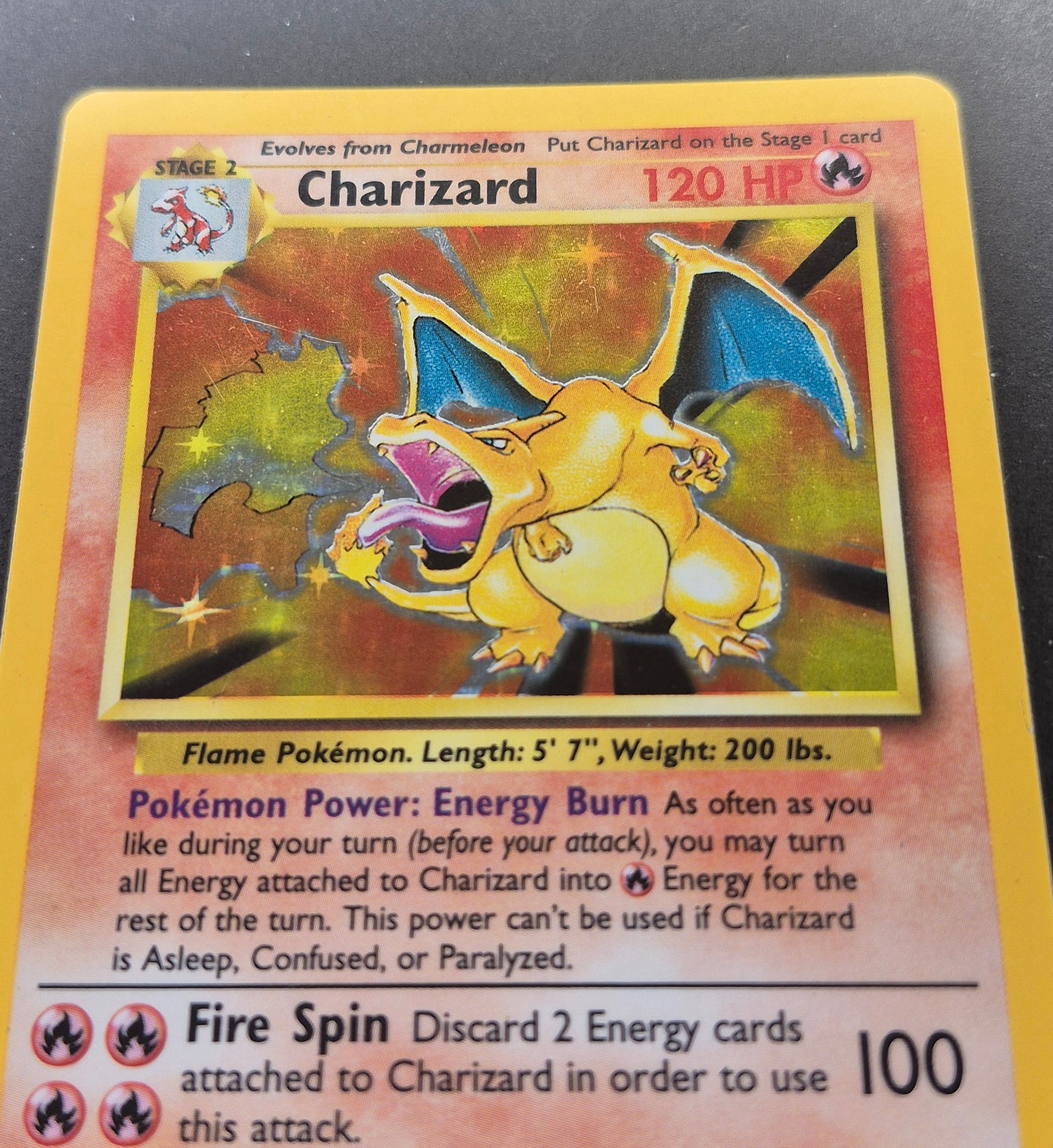 Charizard Base Set 4/102 Holo Rare 1999 WOTC Pokemon Card MP