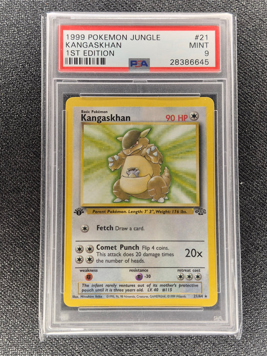 1999 POKEMON JUNGLE 1ST EDITION #21 KANGASKHAN PSA 9 Mint