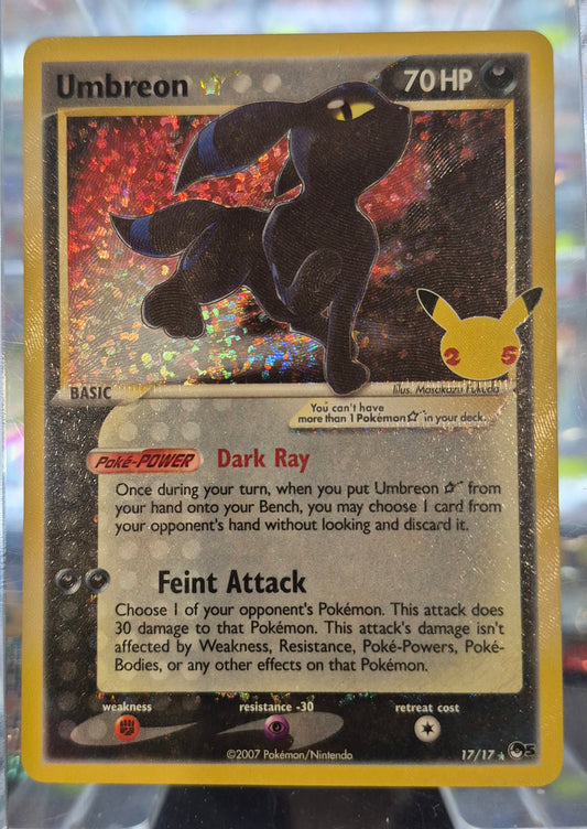 Umbreon Gold Star - 17/17 - Ultra Rare - Celebrations - Pokemon Card - NM/M