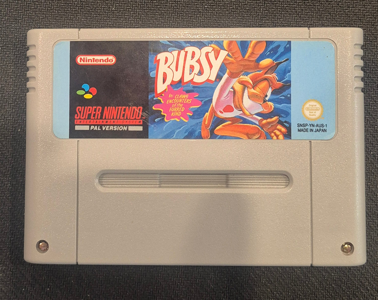 Bubsy Super Nintendo SNES Game Cartridge Cart PAL Tested