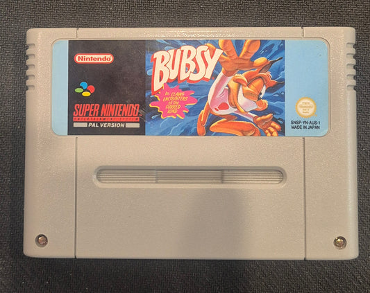 Bubsy Super Nintendo SNES Game Cartridge Cart PAL Tested