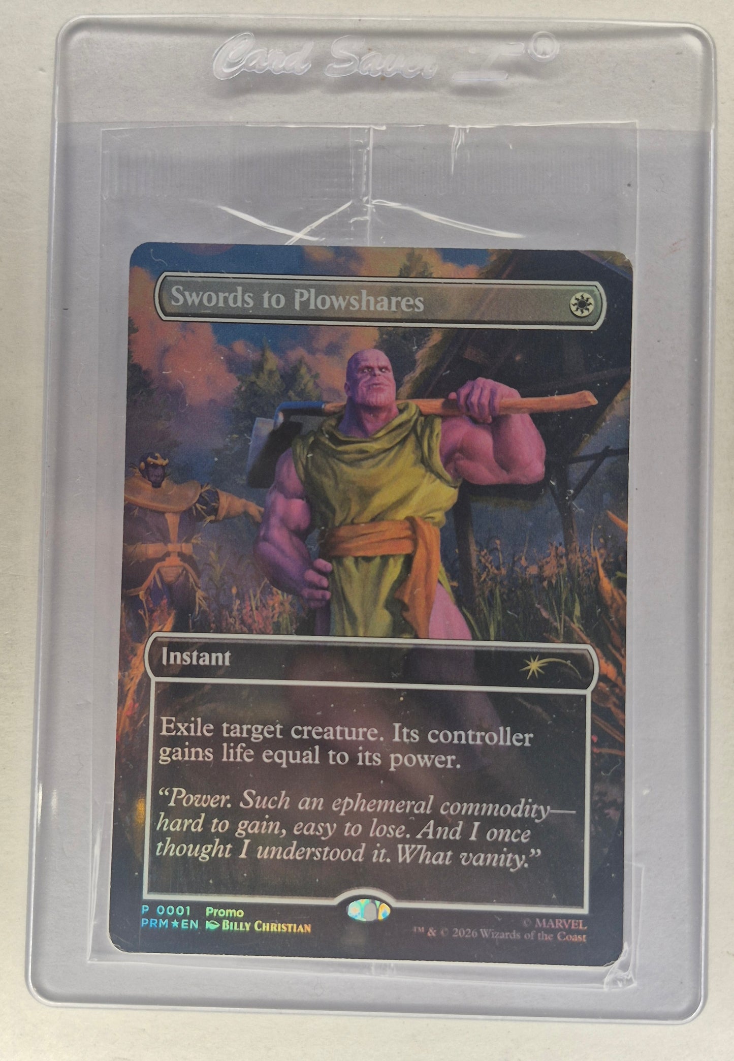 THANOS MtG PSA Exclusive Holofoil Promo P 0001 Swords to Plowshares Sealed