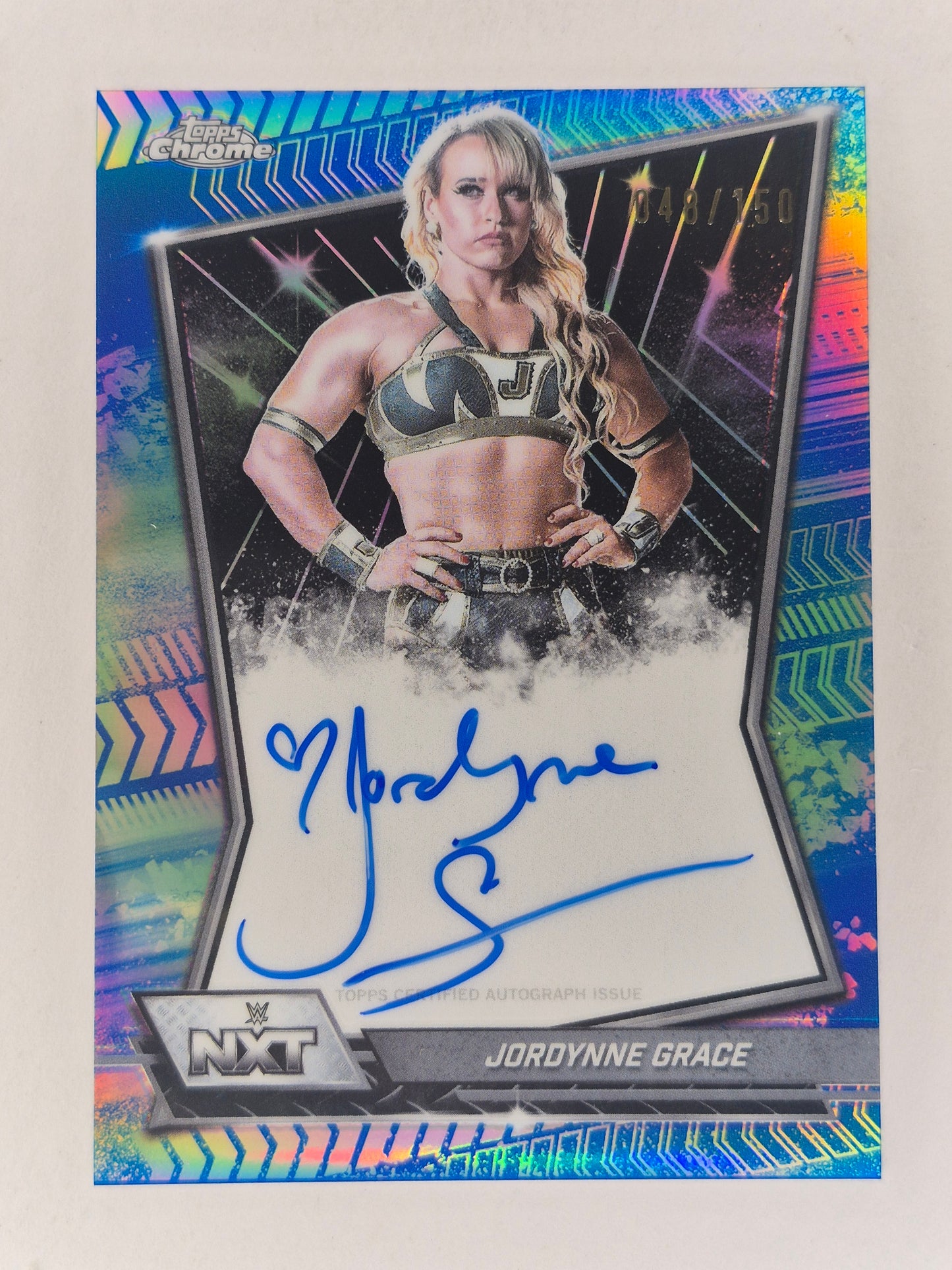 2026 Topps Chrome WWE NXT-JOR CHROME JORDYNNE GRACE Card Auto(148/150)