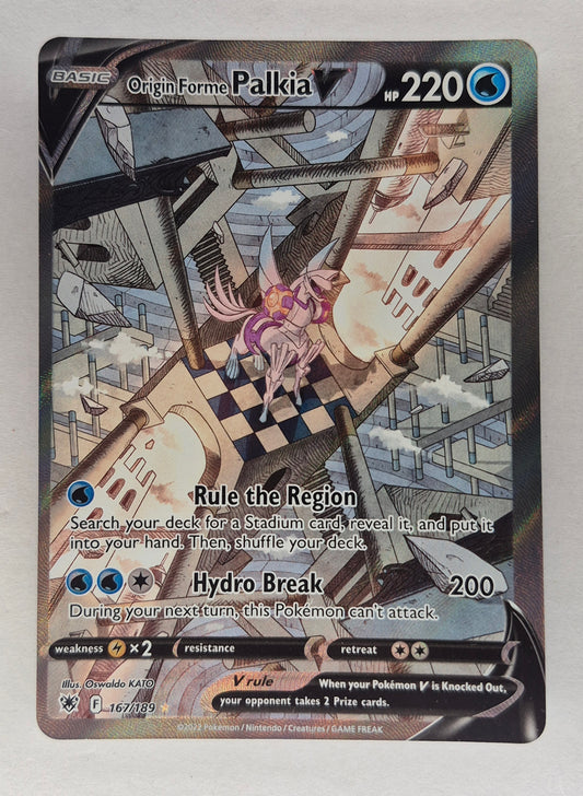 Pokemon TCG Astral Radiance 167/189 Origin Forme Palkia V Alternate Art 2022 NM(OC)