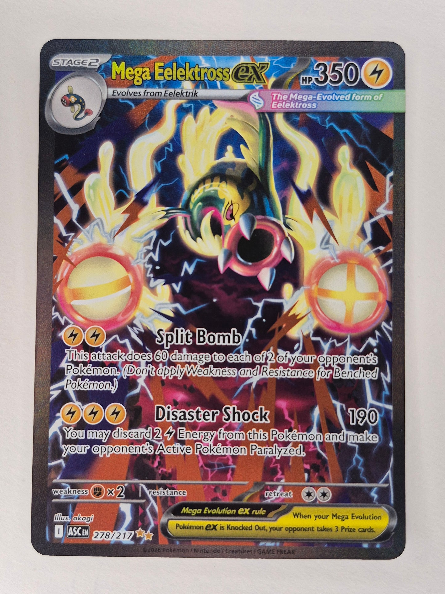 Mega Eelektross ex 278/217 Holo - Pokemon ME: Ascended Heroes