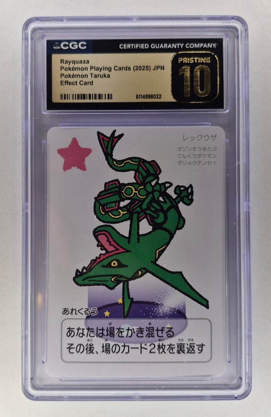 CGC 10 Pristine Rayquaza Pokémon Playing Cards(2025) Pokémon Taruka Effect Card